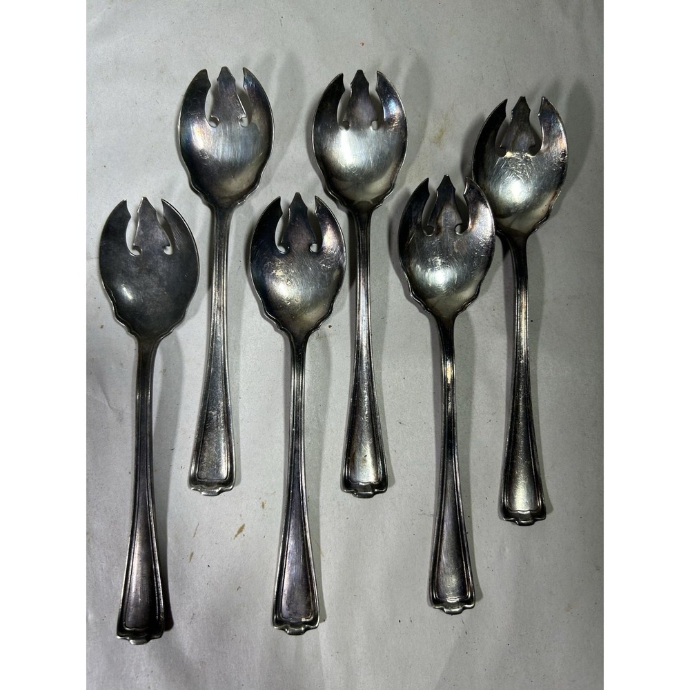 Vintage 1847 Rogers Bros Lot of 6 Salad Fork Spoon Ice Cream Flatware Collect